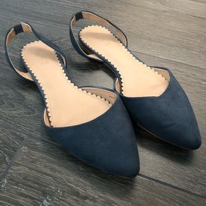 Loft navy sling back flats 8